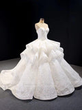 Vintage Beaded Lace Wedding Dresses for Brides 2019 FD1604B