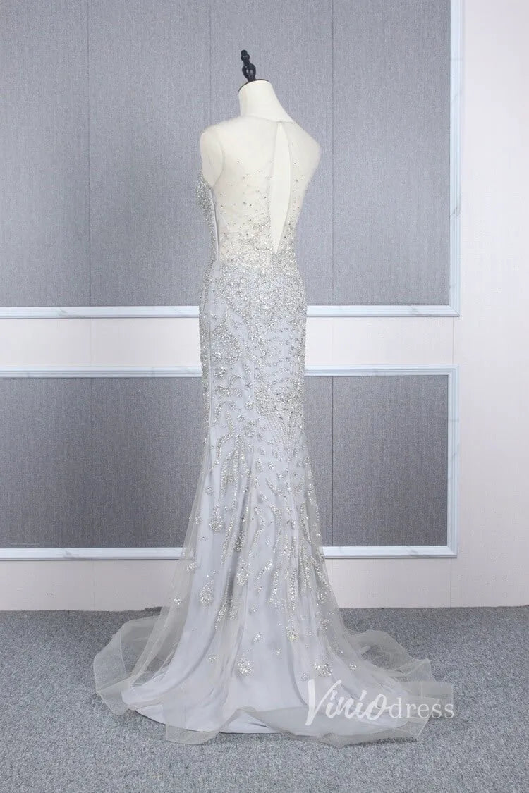 Vintage Beaded Prom Dress Sheath Pageant Fromal Dress FD2818-Evening Dresses 2025 -Viniodress-Red-US 2-