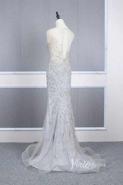 Vintage Beaded Prom Dress Sheath Pageant Fromal Dress FD2818-Evening Dresses 2025 -Viniodress-Red-US 2-