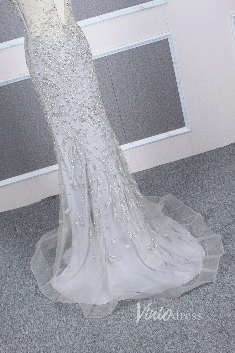 Vintage Beaded Prom Dress Sheath Pageant Fromal Dress FD2818-Evening Dresses 2025 -Viniodress-Red-US 2-