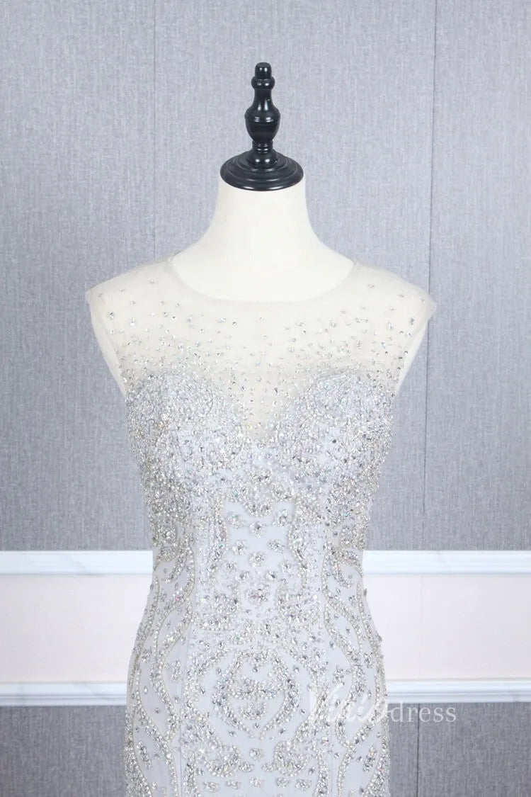 Vintage Beaded Prom Dress Sheath Pageant Fromal Dress FD2818-Evening Dresses 2025 -Viniodress-Red-US 2-