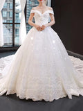 Vintage Beaded Sparkly Lace Weding Dresses Ball Gowns 66641-wedding dresses-Viniodress-Viniodress