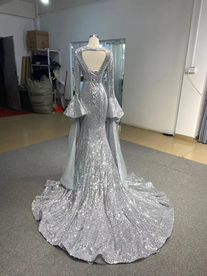 Vintage Burgundy Mermaid Pageant Dresses with Sleeves 66740 viniodress-prom dresses 2025 -Viniodress-Burgundy-Custom Size-