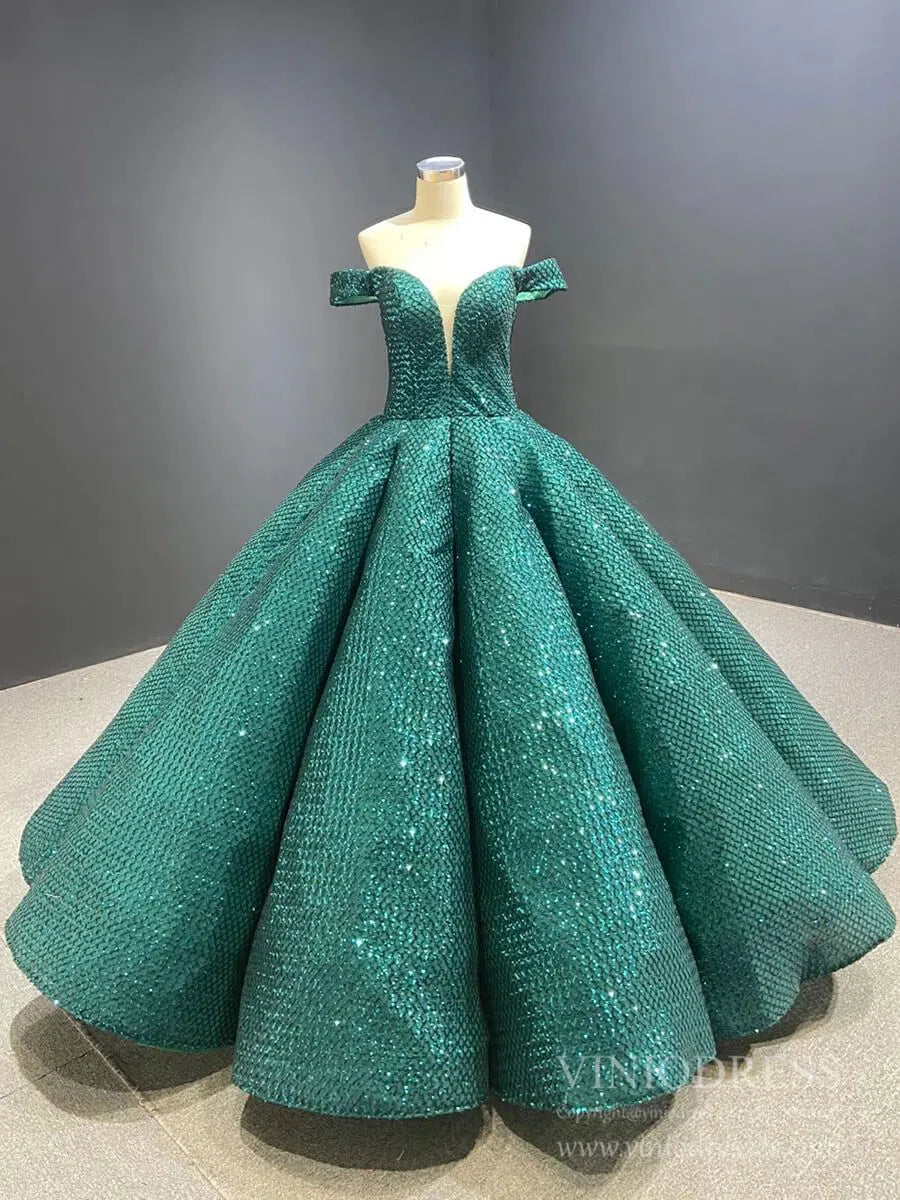 Vintage Burgundy Sequin Sweet 16 Dress Off the Shoulder Quinceanera Dresses 66661 viniodress-Quinceanera Dresses 2025 -Viniodress-Burgundy-Custom Size-