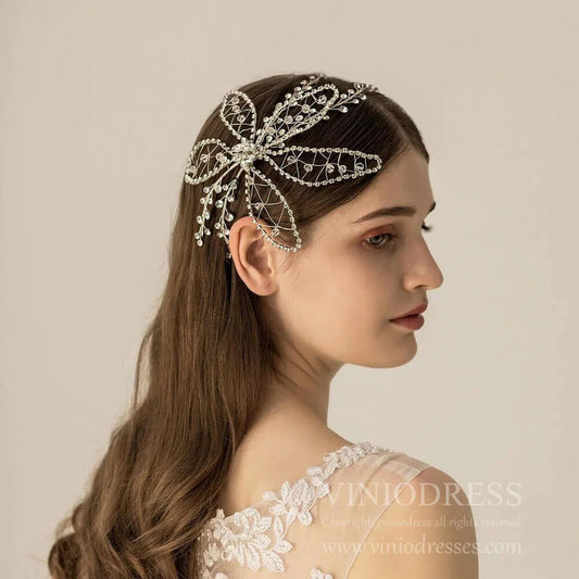 Vintage Crystal Beaded Hair Vine for Bride AC1100-Headpieces 2025 -Viniodress-Headband-