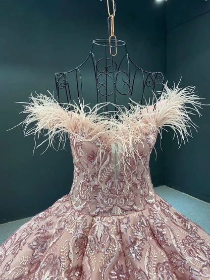 Vintage Dusty Rose Lace Quinceanera Dresses Off the Shoulder Sweet 16 Dress 66661 viniodress-Quinceanera Dresses 2025 -Viniodress-Pink-Custom Size-