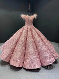 Quinceanera Dresses 2025 Vintage Dusty Rose Lace Quinceanera Dresses Off the Shoulder Sweet 16 Dress 66661 viniodress-plus size wedding dresses Viniodress-Pink-Custom Size-