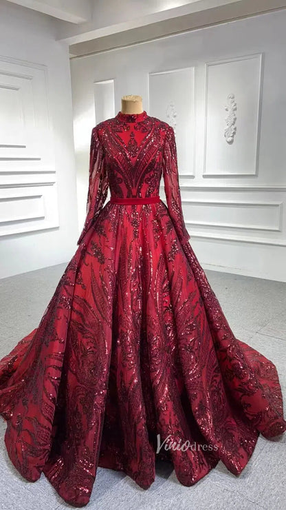 Vintage Emerald Green Lace Prom Dresses with Sleeves 66691 viniodress-prom dresses 2025 -Viniodress-Emerald Green-Custom Size-