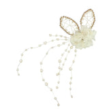 Vintage Flower and Pearl Hair Vine Bridal Clip AC1110-Headpieces-Viniodress-1PCS-Viniodress