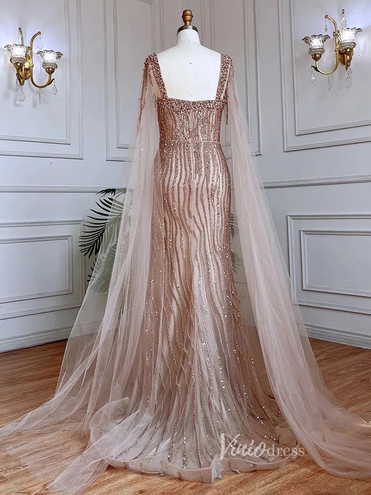 Vintage Gatsby Prom Dresses Cape Sleeve Evening Gowns 20200-prom dresses-Viniodress-Viniodress