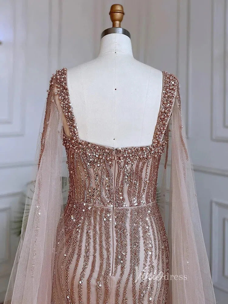 Vintage Gatsby Prom Dresses Cape Sleeve Evening Gowns 20200-prom dresses-Viniodress-Viniodress