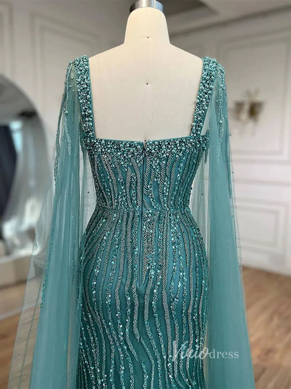 Vintage Gatsby Prom Dresses Cape Sleeve Evening Gowns 20200-prom dresses-Viniodress-Viniodress