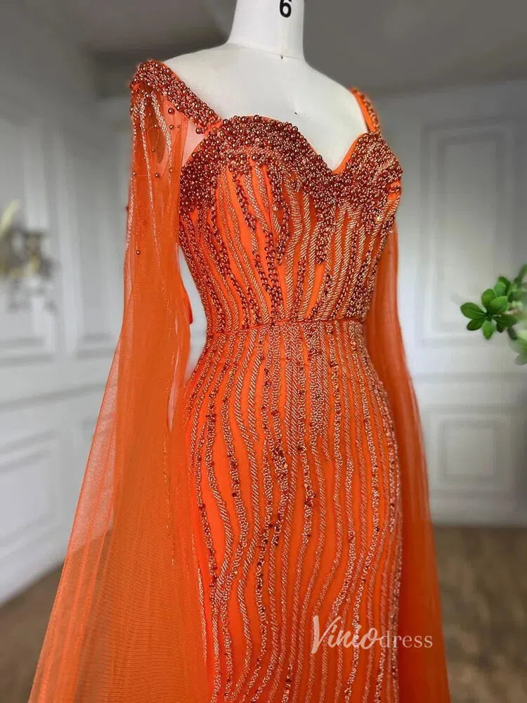 Vintage Gatsby Prom Dresses Cape Sleeve Evening Gowns 20200-prom dresses-Viniodress-Viniodress