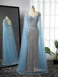 Vintage Gatsby Prom Dresses Cape Sleeve Evening Gowns 20200-prom dresses-Viniodress-Viniodress