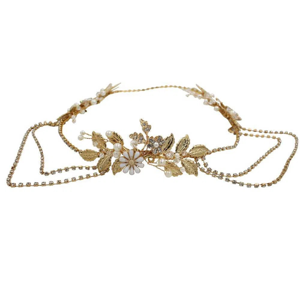 Vintage Gold Bridal Circlet Headband AC1103-Headpieces 2025 -Viniodress-Headband-