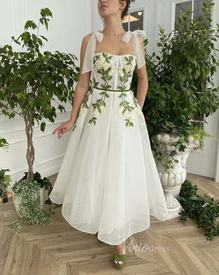 slim fit dress slacks Vintage Green Leaf Lace Appliqued Prom Dress with Pockets VW1139 –  Viniodress