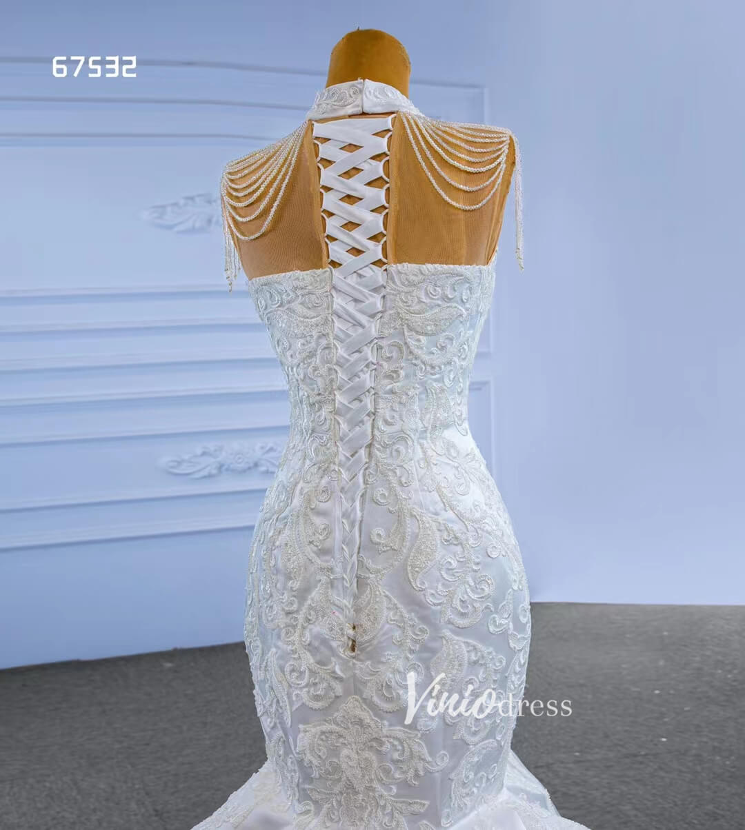 angel-fashions women's sequin strapless sweetheart mesh lace up banquet dress Full Iridescent Sequin Sweetheart Neckline Prom Dress Leg Slit GLGL3025 main image 0