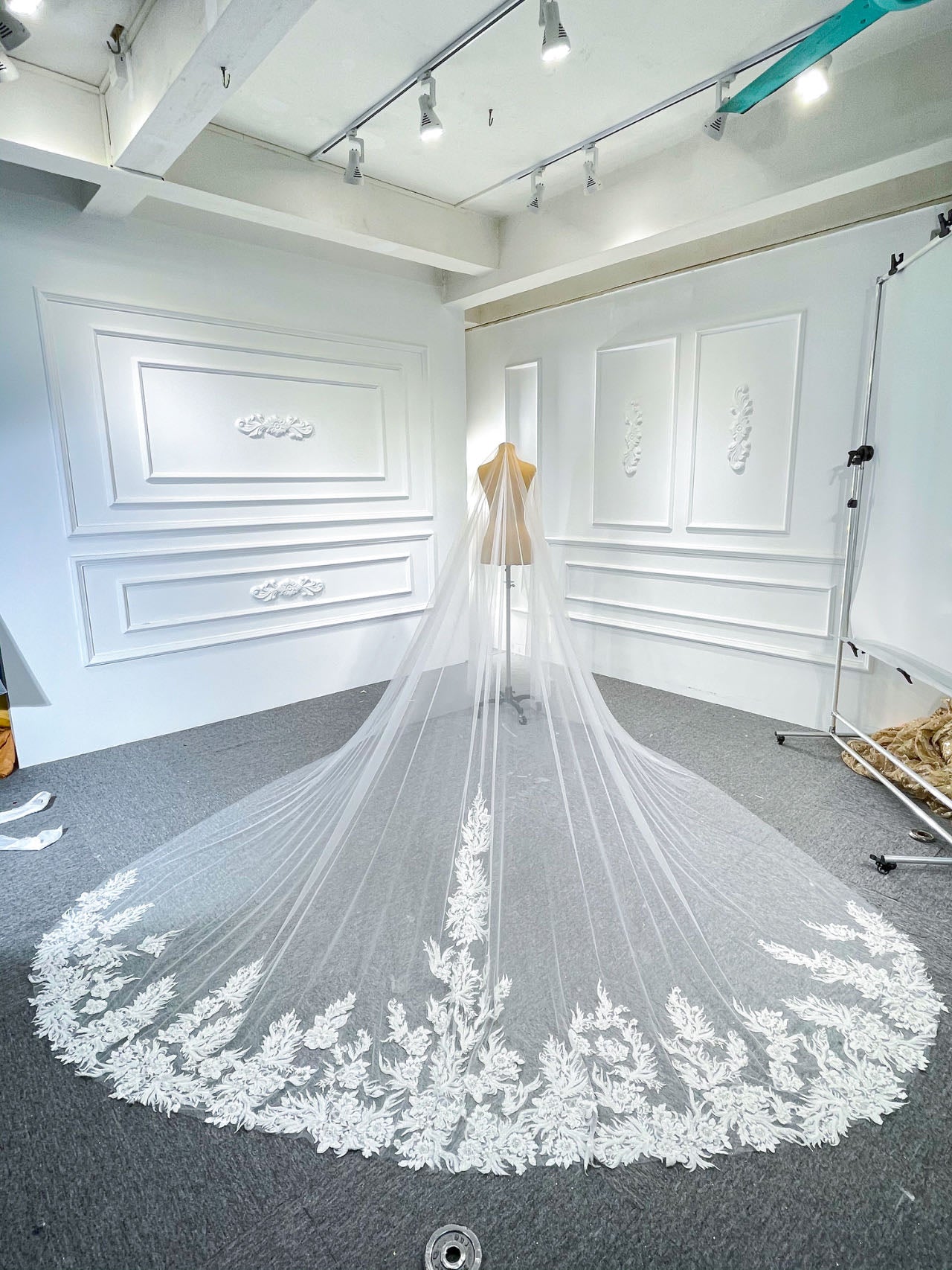 Vintage High Neck Pearl Beaded Wedding Gown with Long Sleeves 67218-wedding dresses 2025 -Viniodress-Ivory-Custom Size-