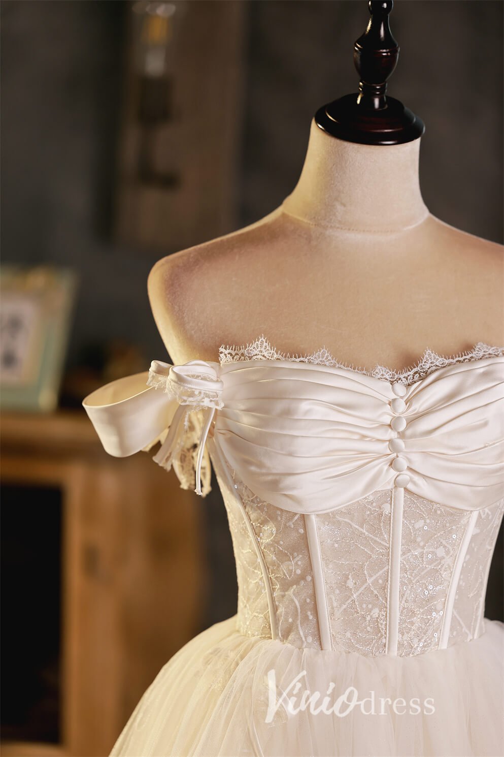 Vintage Homecoming Dresses Off the Shoulder Short Graduation Dress SD1451-Homecoming Dresses 2025 -VINIODRESS-Ivory-Custom Size-