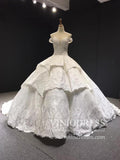 Vintage-inspired Ball Gown Long Lace Wedding Dresses 2019 FD1115 viniodress