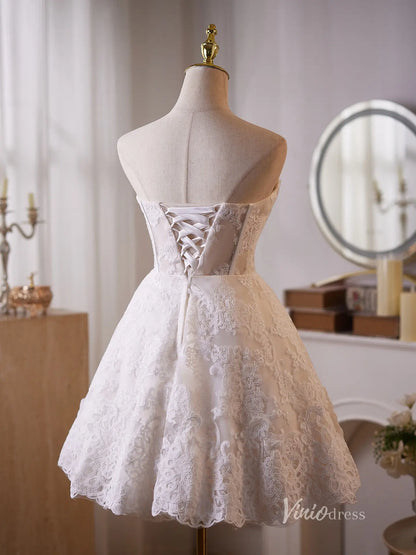 Vintage Ivory Lace Corset Homecoming Dress with Sweetheart Neckline & Cameo Detail – BJ103-prom dresses 2025 -Viniodress-Ivory-Custom Size-