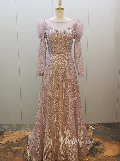 Vintage Lace Formal Dresses Modest Long Sleeve Evening Dress 20007 Viniodress Vintage Lace Formal Dresses Modest Long Sleeve Evening Dress 20007 Viniodress