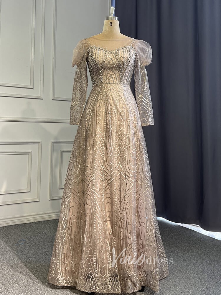 Vintage Lace Formal Dresses Modest Long Sleeve Evening Dress 20007 Viniodress Vintage Lace Formal Dresses Modest Long Sleeve Evening Dress 20007 Viniodress