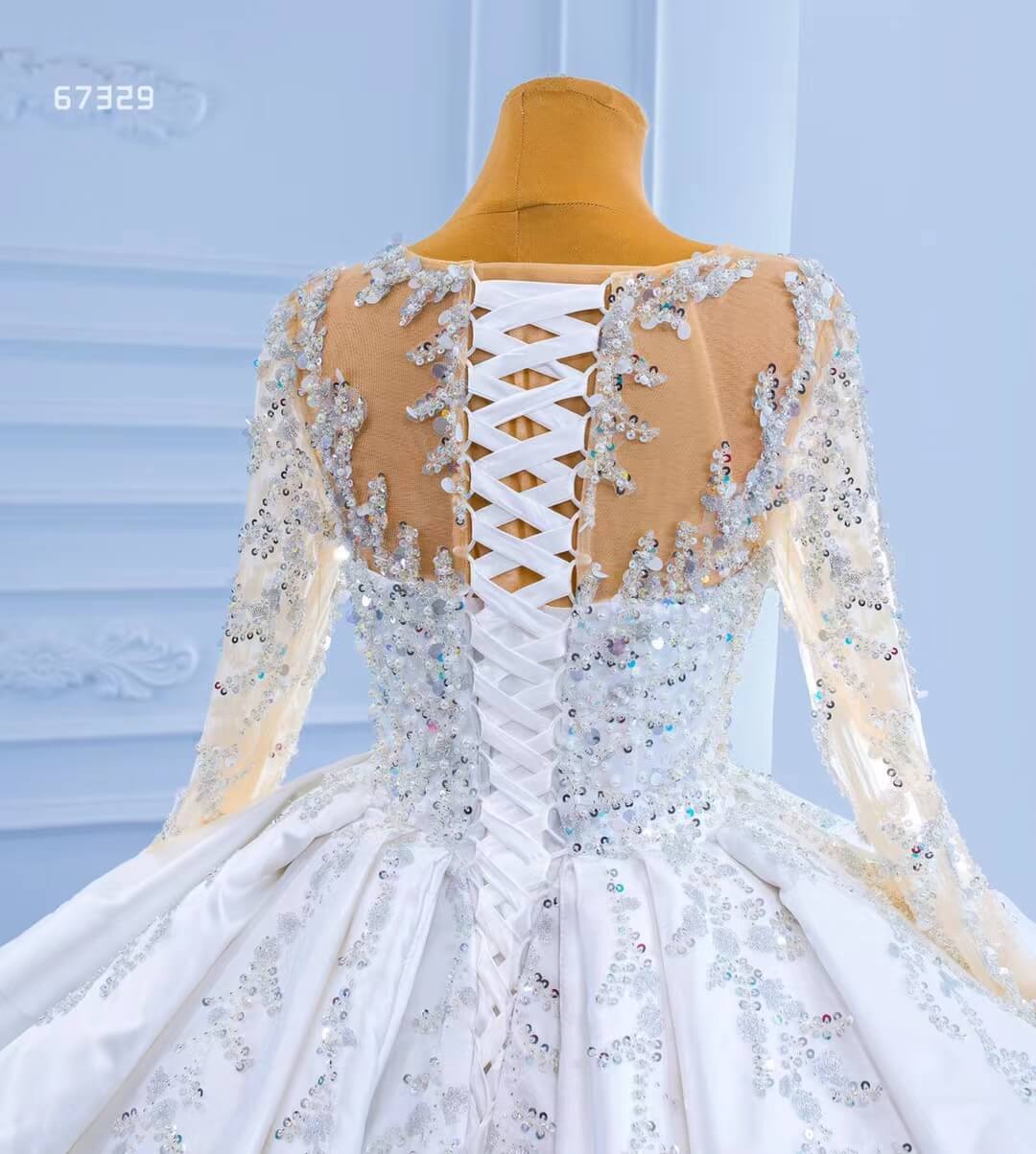 Vintage Layered Royal Wedding Dresses with Sleeves 67329 Viniodress-wedding dresses 2025 -Viniodress-Ivory-Custom Size-