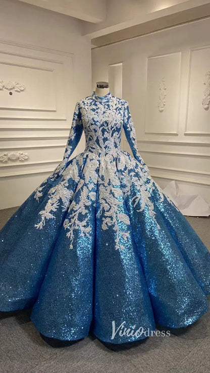 Vintage Light Blue Prom Dresses Off the Shoulder Quinceanera Dress 66667 viniodress-Quinceanera Dresses 2025 -Viniodress-Light Blue-US 2-Off the shoulder