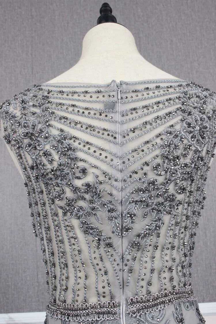 Vintage Mermaid Prom Dresses Beaded Formal Evening Dress FD2468-Evening Dresses 2025 -Viniodress-Dark Red-US 2-