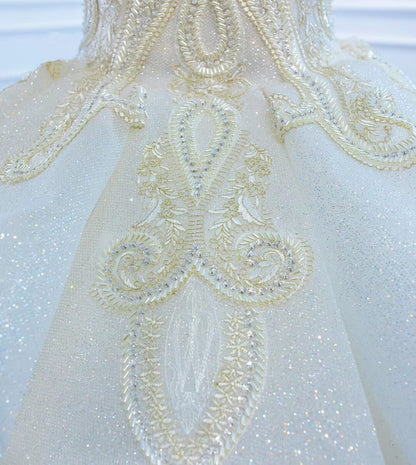 Vintage Off the Shoulder Tiered Ball Gown Wedding Dresses VW1799-wedding dresses 2025 -Viniodress-As Picture-Custom Size-