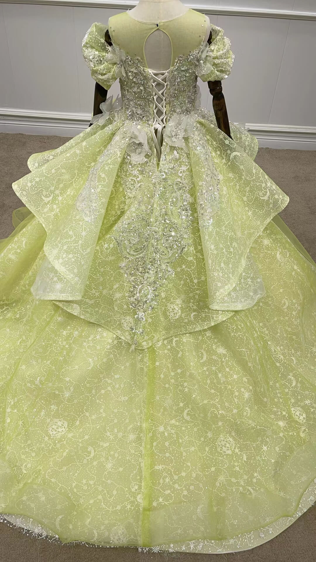 Vintage Pageant Gowns for Kids Cinderella Dress 51005-Pageant Dresses for Kids 2025 -Viniodress-Dusty Blue-Custom Size-