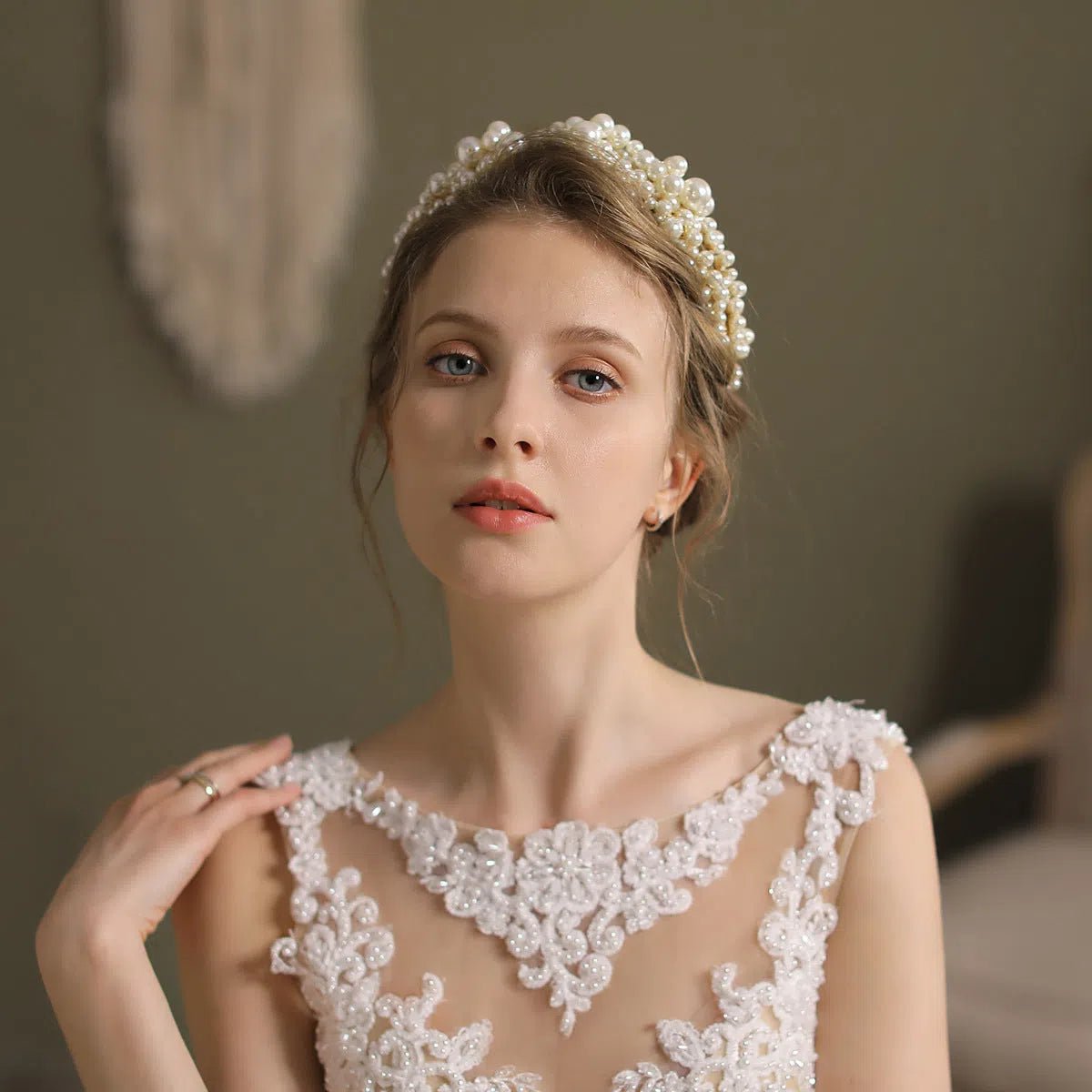 Vintage Pearl Hair Band Bridal Headpieces-Accessories 2025 -Viniodress-Gold-
