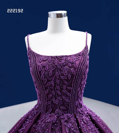 Vintage Purple Wedding Dresses Spaghetti Strap Cinderella Ball Gown Debut Dresses 222192-Quinceanera Dresses 2025 -Viniodress-Purple-Custom Size-