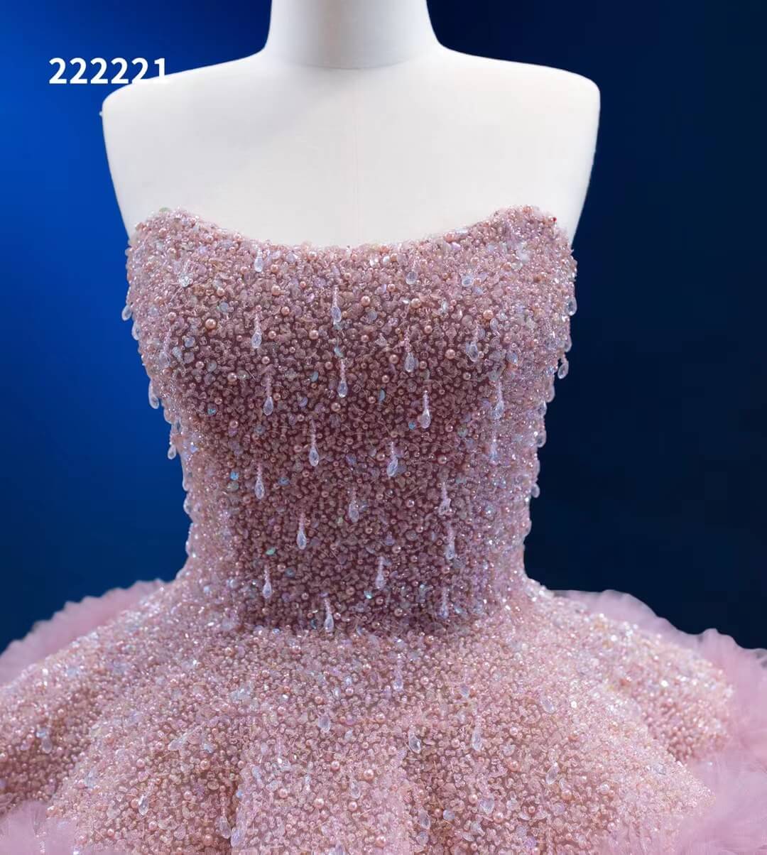 Vintage Ruffle Ball Gowns Dusty Rose Layered Wedding Dresses 222221-Quinceanera Dresses 2025 -Viniodress-Dusty Rose-Custom Size-