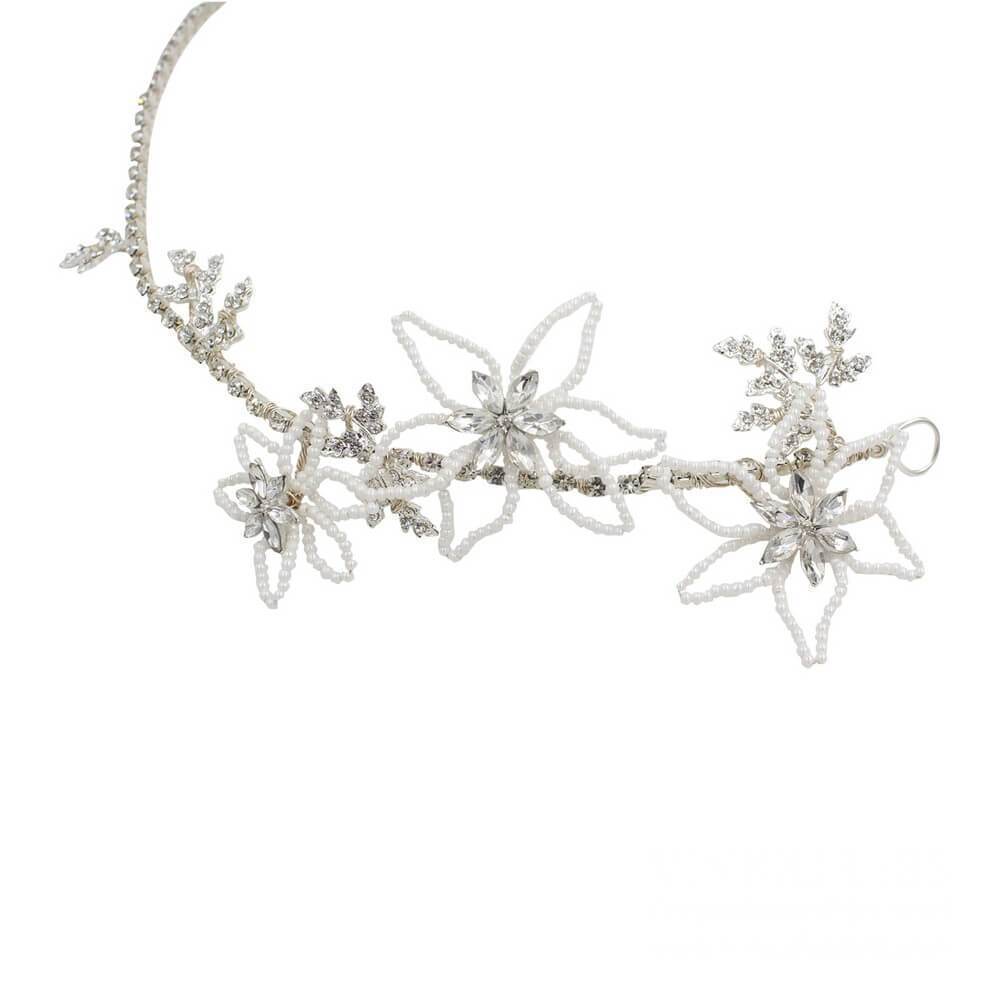 Vintage Silver Beaded Wedding Headband AC1217-Headpieces 2025 -Viniodress-As Picture-