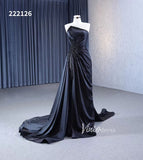 Vintage Strapless Pageant Dress Satin Formal Dresses with Overskirt 222126