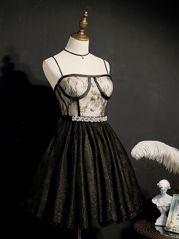 Vintage Sweetheart Black Homecoming Dresses 2021 SD1372-Homecoming Dresses 2025 -VINIODRESS-US2-Black-