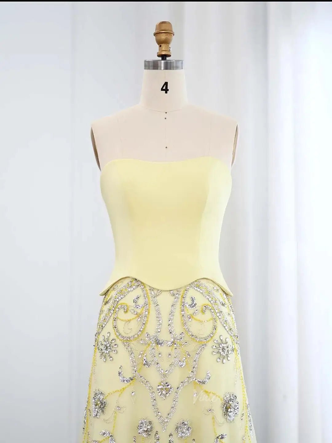 Vintage Yellow Prom Dresses with Jacket Beaded Sheath Formal Dresses BD018-Evening Dresses 2025 -Viniodress-Yellow-US 2-