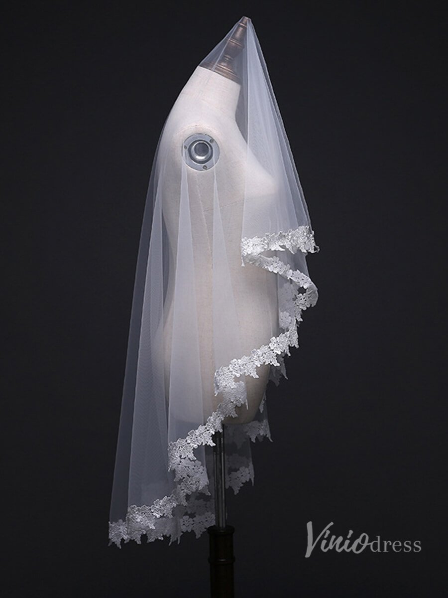 Waltz Length Mantilla Veil Viniodress TS17128-Bridal Veil 2025 -Viniodress-Ivory-
