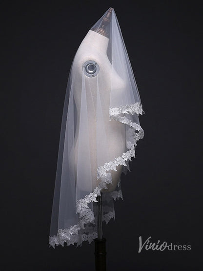 Waltz Length Mantilla Veil Viniodress TS17128-Bridal Veil 2025 -Viniodress-Ivory-