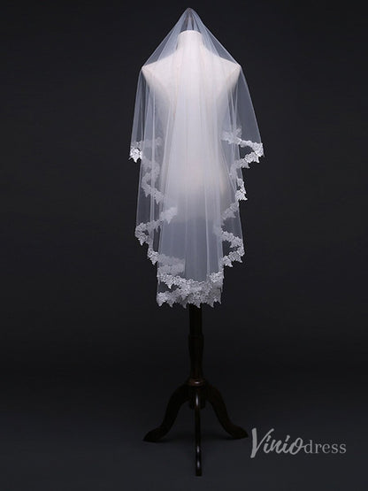 Waltz Length Mantilla Veil Viniodress TS17128-Bridal Veil 2025 -Viniodress-Ivory-