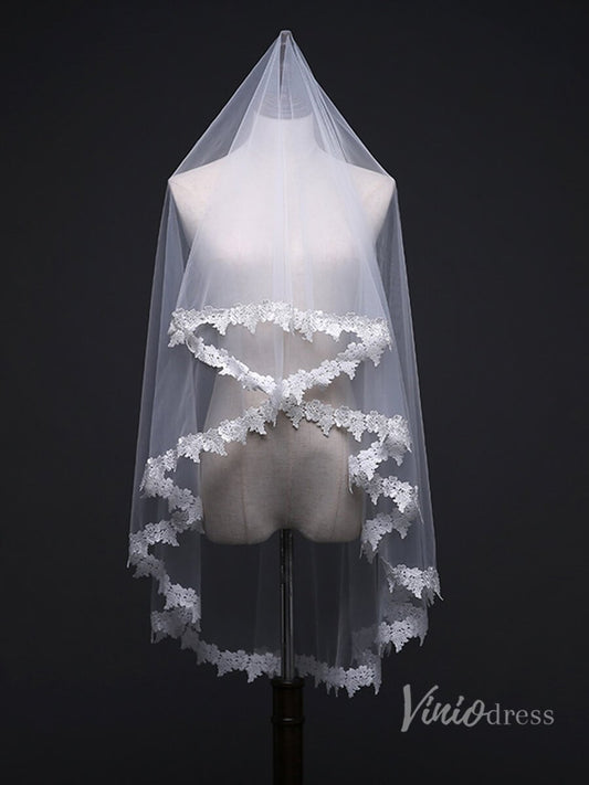Waltz Length Mantilla Veil Viniodress TS17128-Bridal Veil 2025 -Viniodress-Ivory-