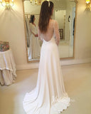 Elegant Long Sleeve Chiffon Wedding Dresses V-neck VW2057-wedding dresses-Viniodress-Viniodress