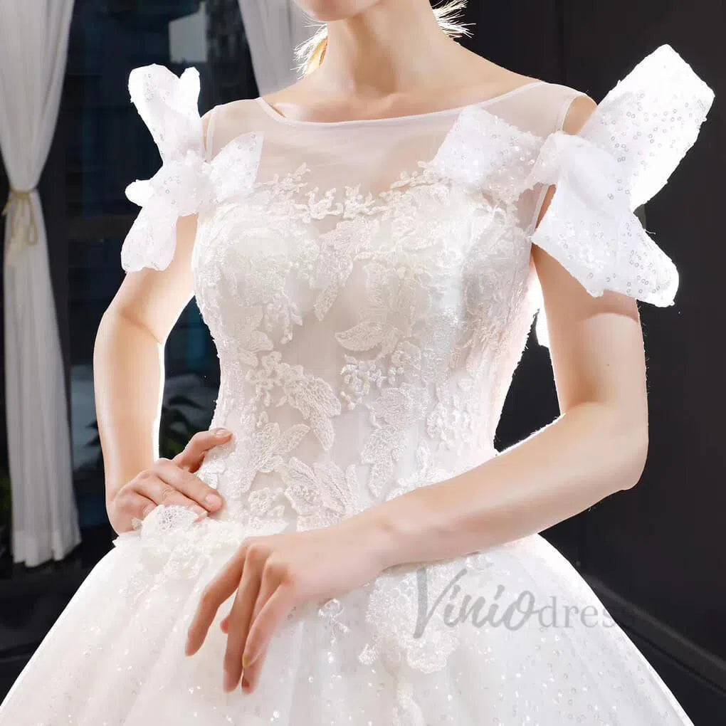 Glittering Embroidered Wedding Dresses Online VW1172-wedding dresses-Viniodress-Viniodress