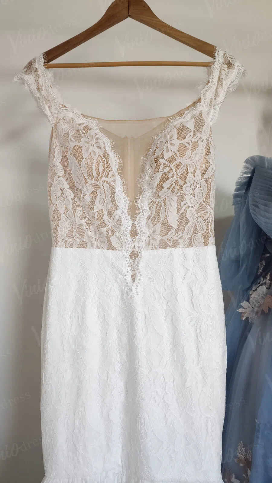 Sexy Mermaid Lace Wedding Dresses Off the Shoulder Bridal Dress VW1297-wedding dresses-Viniodress-Viniodress