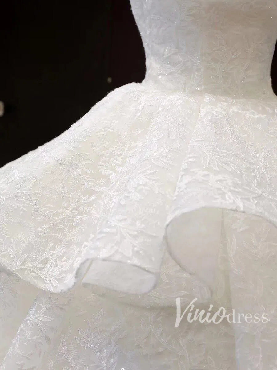 Sparkling Lace Wedding Dresses Strapless Royal Wedding Gowns VW1060-wedding dresses-Viniodress-Viniodress