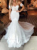 Strapless Fitted Mermaid Wedding Dresses with Removable Sleeves VW1298-wedding dresses-Viniodress-Viniodress