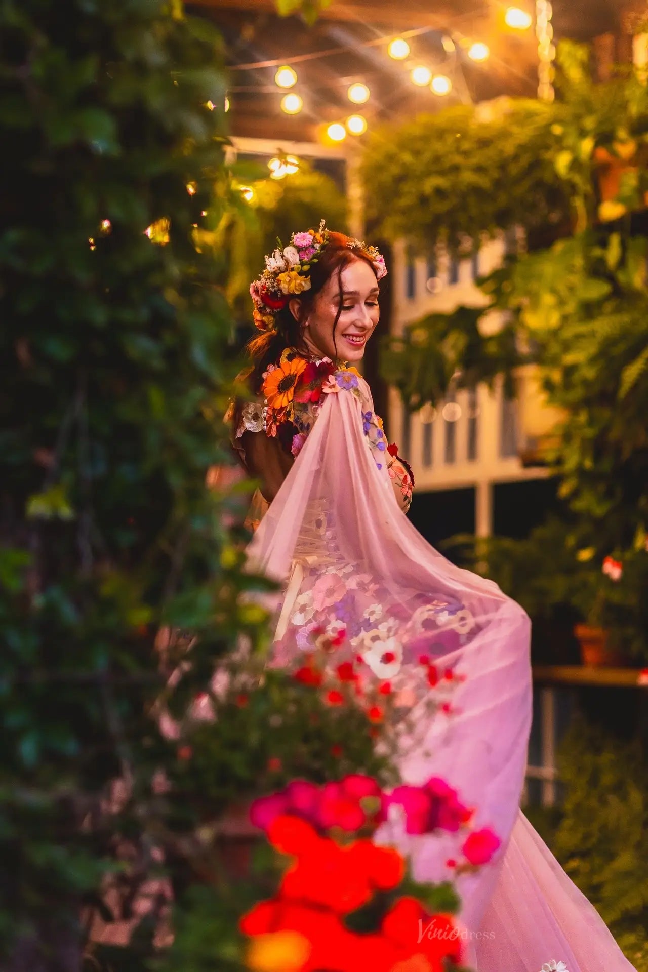 FW137-wedding dresses 2026-Viniodress-Pink-Custom Size-