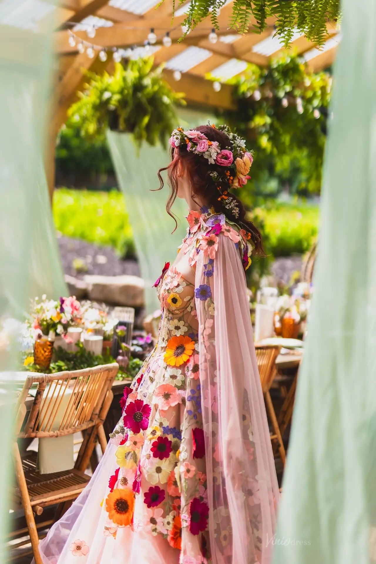 FW137-wedding dresses 2026-Viniodress-Pink-Custom Size-